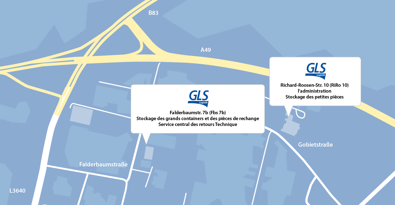 Map GLS Logistik GmbH & Co. Dental Handel KG